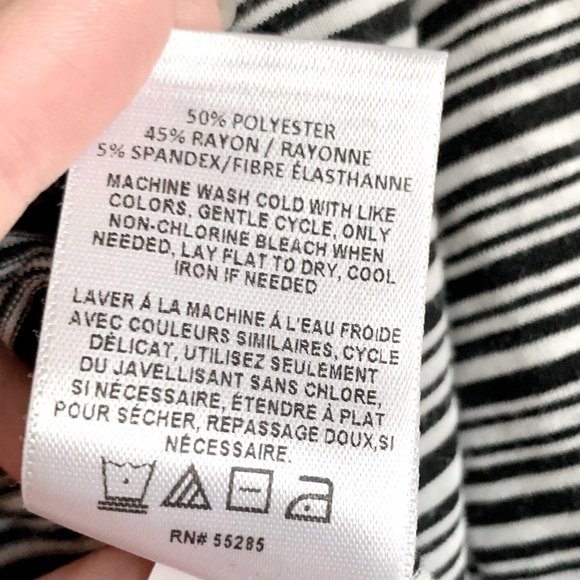 Black White Striped Knit Tie-Front Drape Front Long-Sleeve Bolero Shrug Jacket - Picture 7 of 7